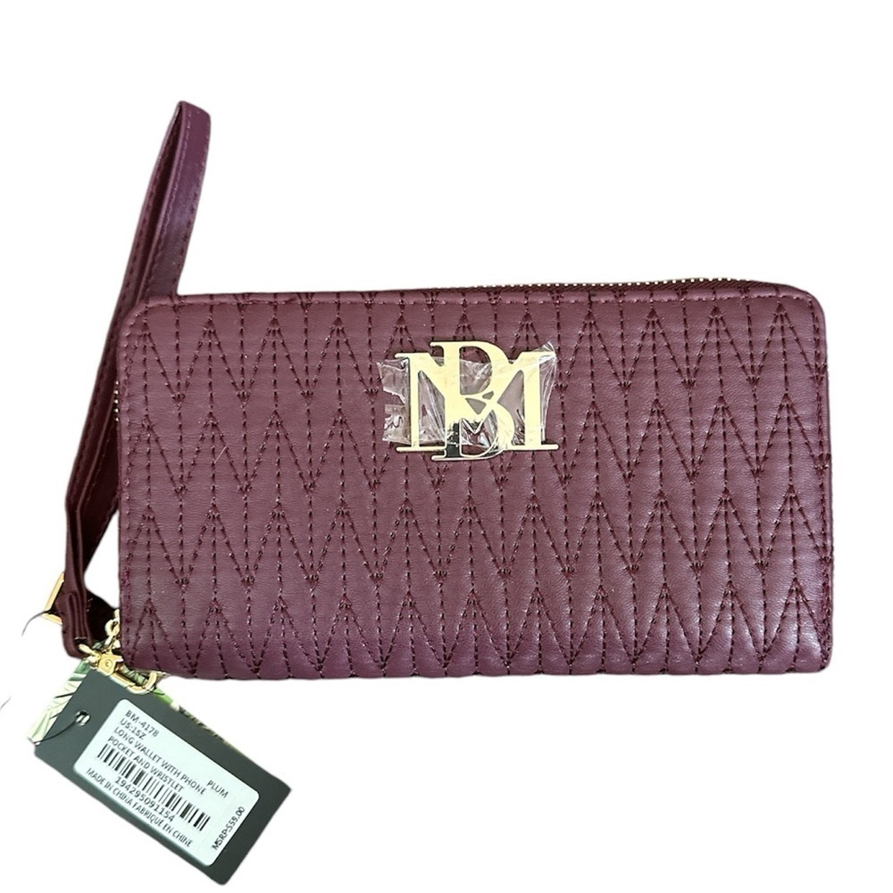 Badgley Mischka‎ NWT phone wallet wristlet PLUM Purple